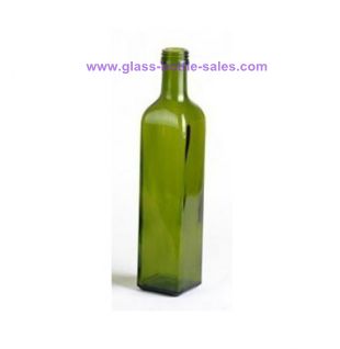 Dark Green Olive Oil Glass Bottle