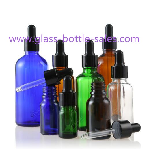 Clear,Amber,Blue,Green Essential Oil Glass Bottles With Droppers