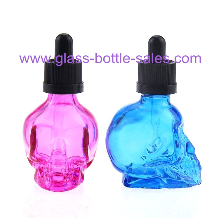 30ml Color Painting Skull E-Liquid Glass Dropper Bottles