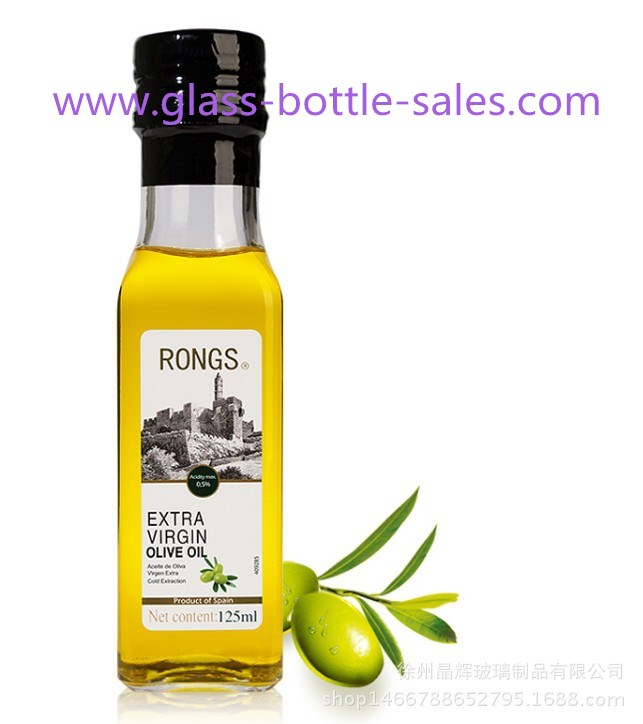 100ml Clear Square Olive Oil Glass Bottle
