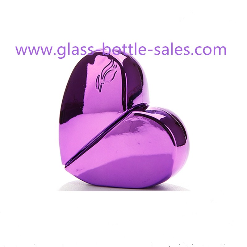 25ml心形紫色玻璃香水瓶