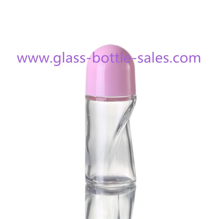 50ml Clear Perfume Roll On Bottle With Cap and Roller