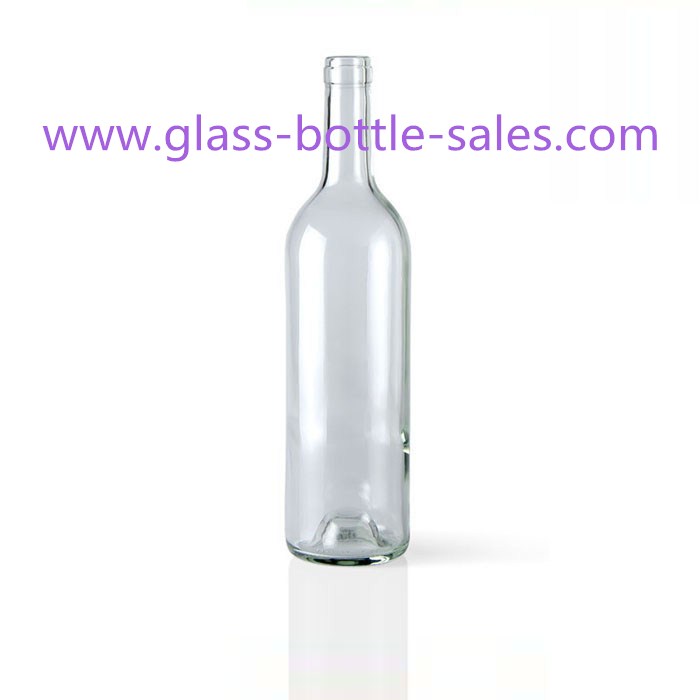 750ml Clear Bordeaux Wine Bottle