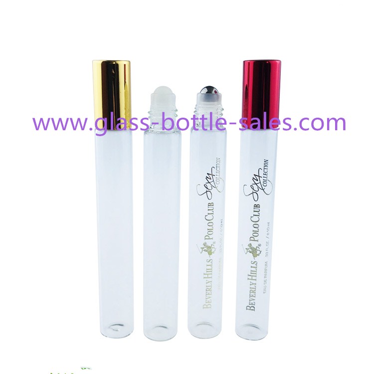 10ml Clear Perfume Roll On Glass Bottles With Caps and Rollers