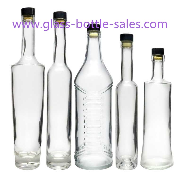 750ml New Design Customized Clear White Spirit Glass Bottles